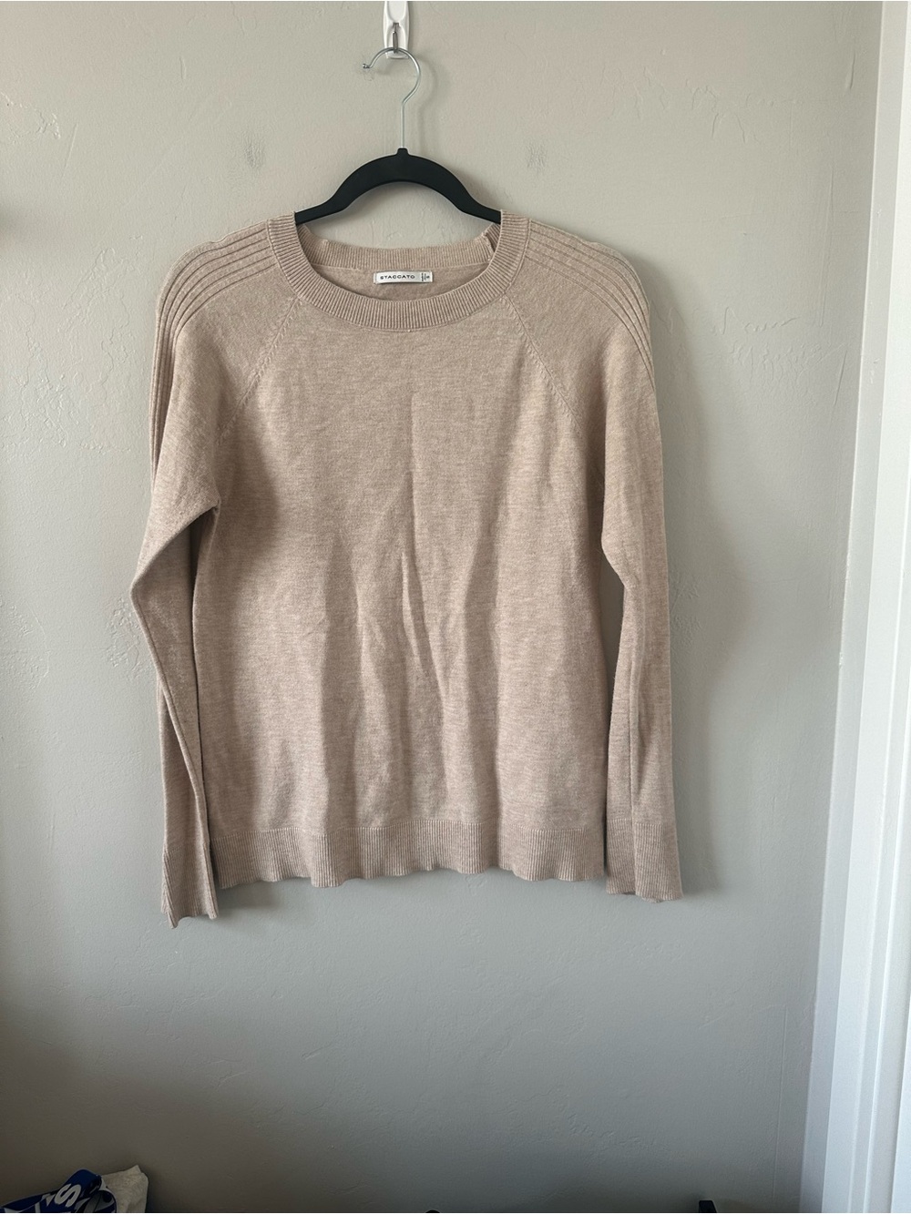 Staccato Beige Crewneck Sweater
